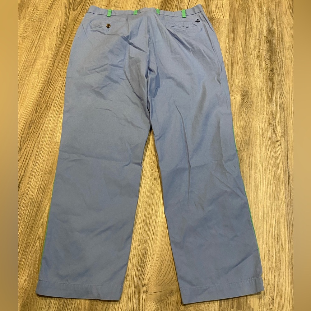 Brooks Brothers Chino Pants Mens 38x30 Blue Green Joker Costume Outfit Two Tone - Picture 3 of 7